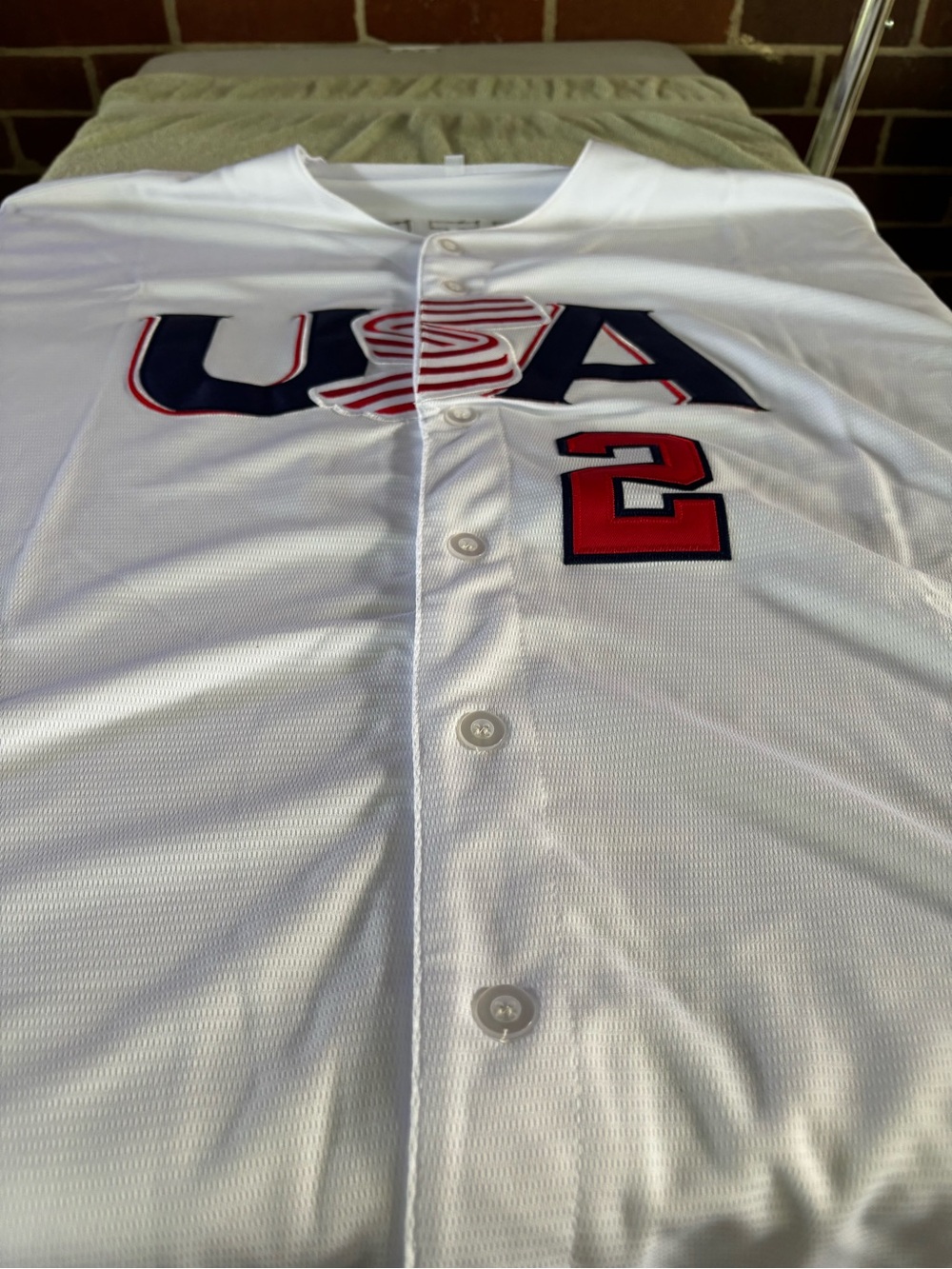 Derek Jeter #2 USA Baseball Jersey White 3XL